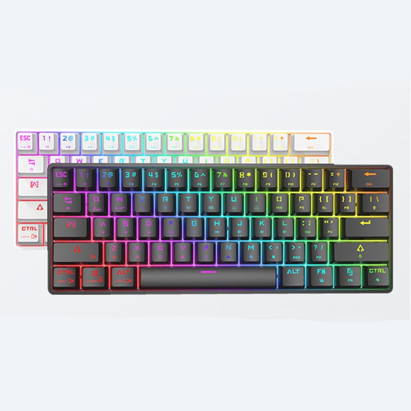 Teclado Mecánico Bluetooth Compacto — Keycaps PBT Coloridas, 75%